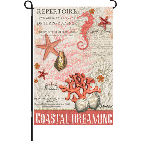 12 in. Vintage Garden Flag - Coastal Dreaming