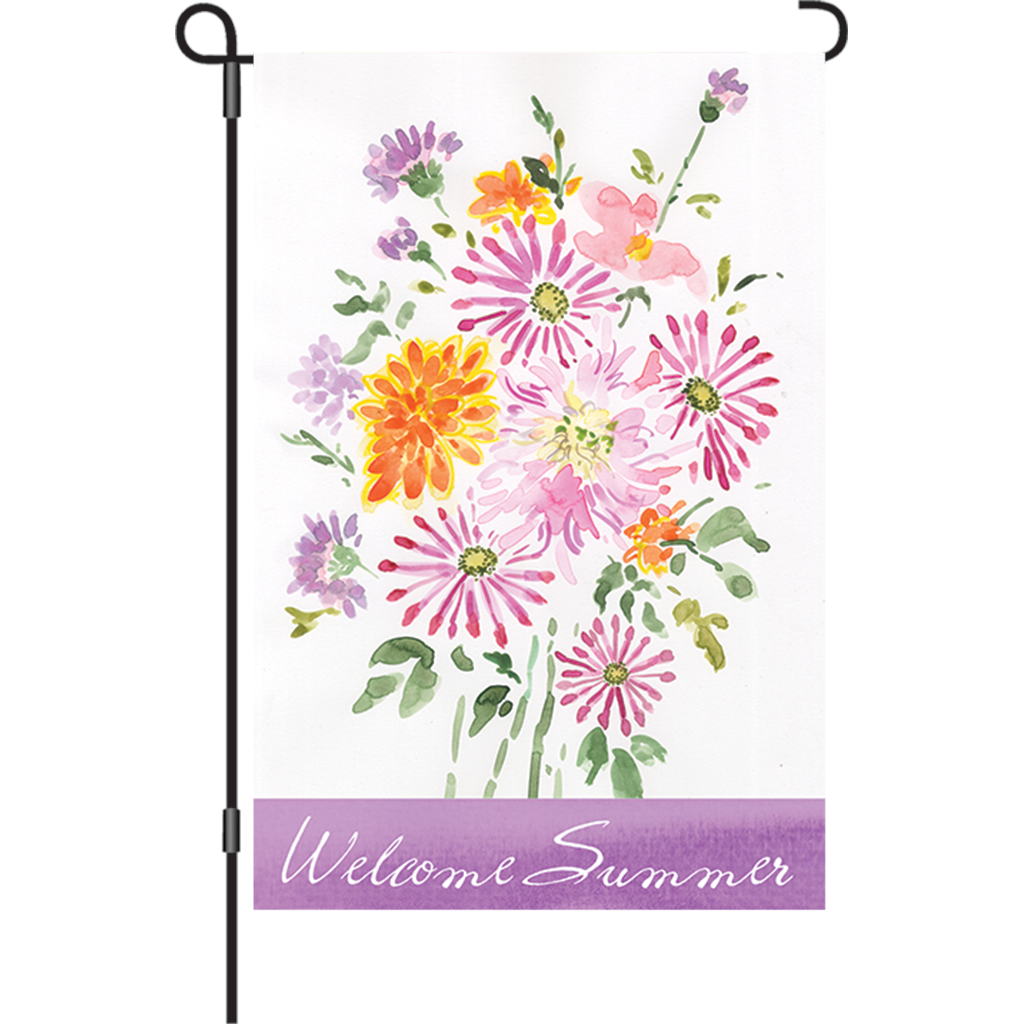 12 in. Summer Flowers Garden Flag - Summer Bouquet