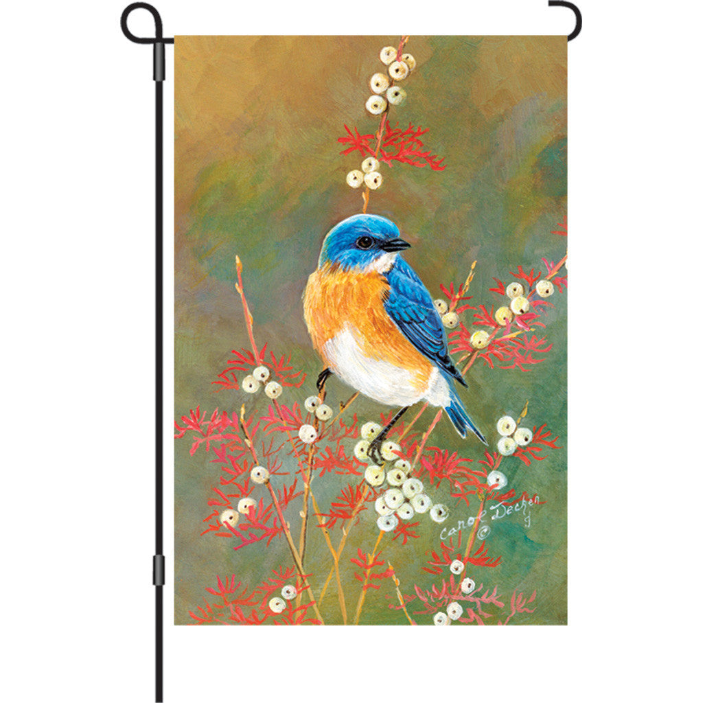 12 in. Bird Garden Flag - Bluebird Beauty