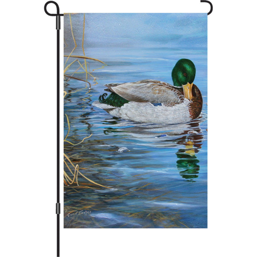 12 in. Duck Garden Flag - Mallard