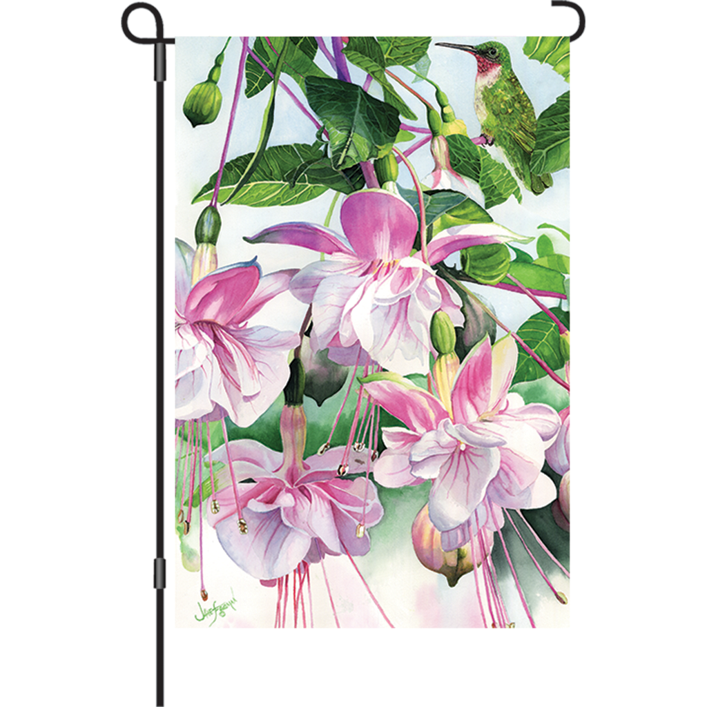 12 in. Spring Flowers Garden Flag - Window on the World