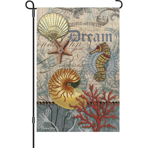 12 in. Vintage Garden Flag - Coastal Emphemera