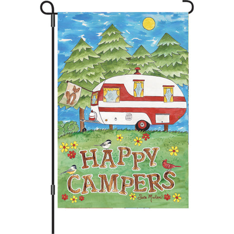 12 in. Camping Garden Flag - Camping Fun