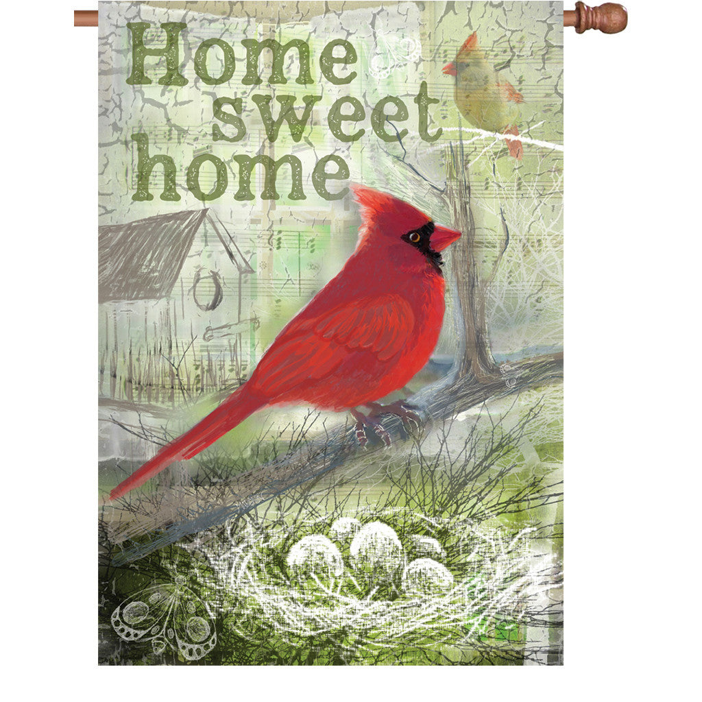 28 in. Vintage House Flag - Home Sweet Home