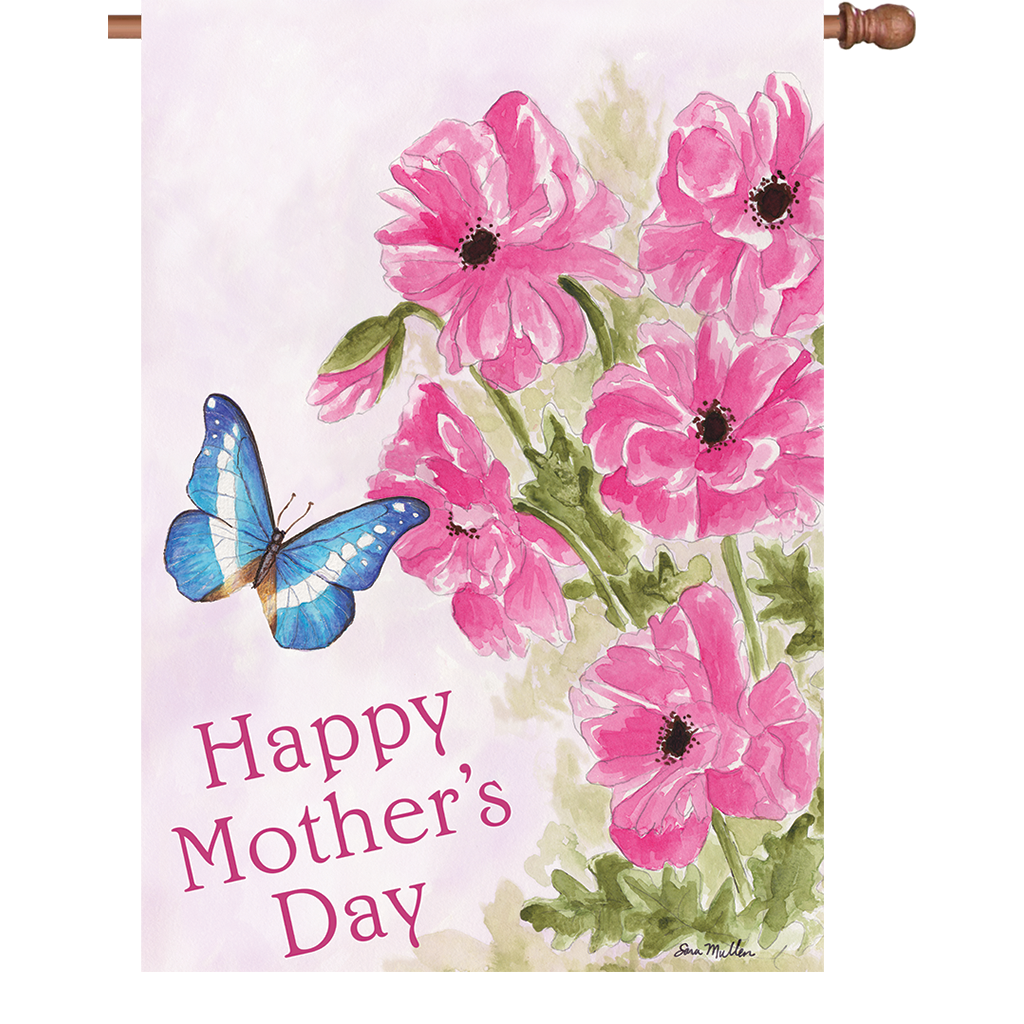 28 in. Mother's Day House Flag - Mother's Day Bouquet