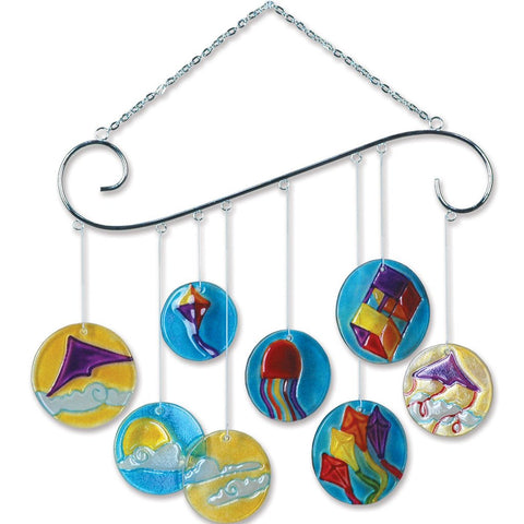 Glass Scroll Mobile - Kites