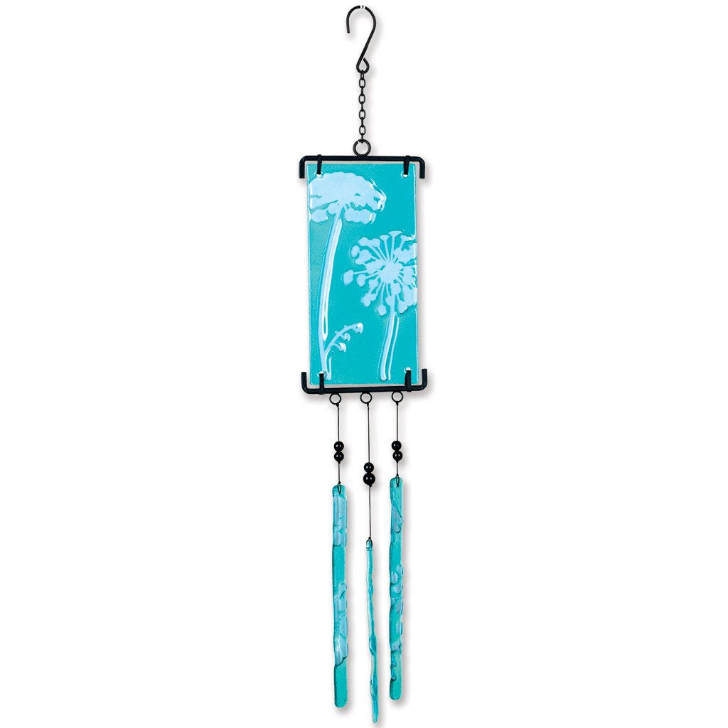 Silhouette Glass Wind Chime - Queen Anne Lace