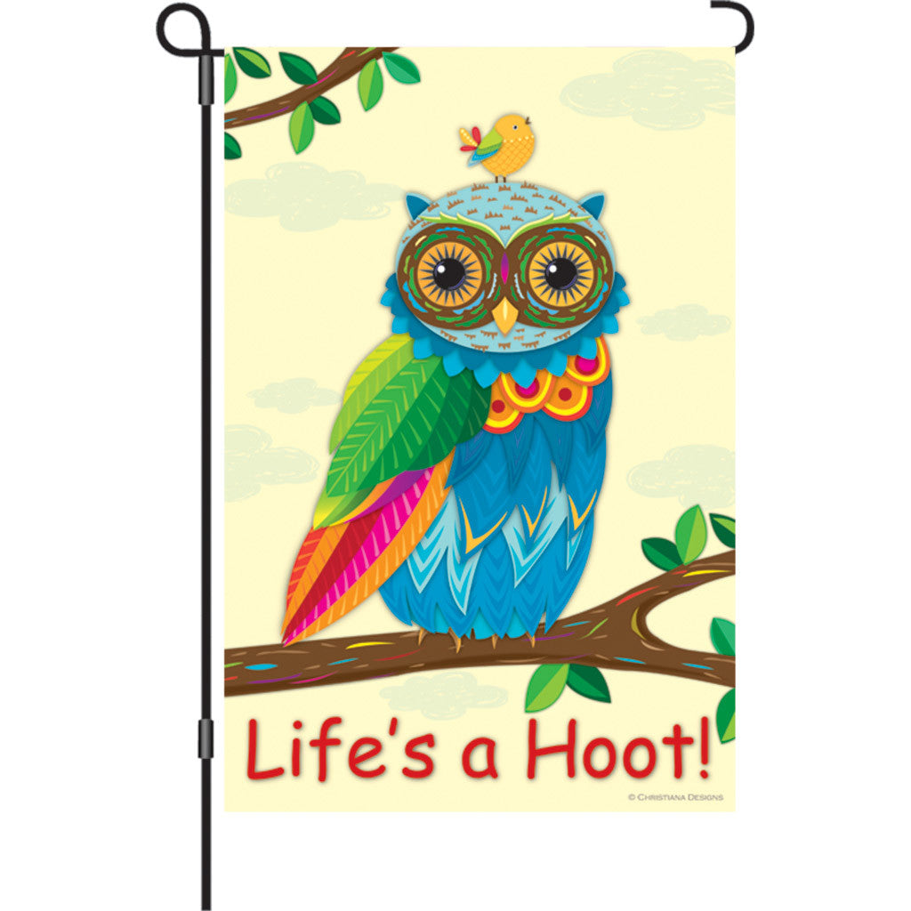 12 in. Owl Garden Flag - Lifes a Hoot