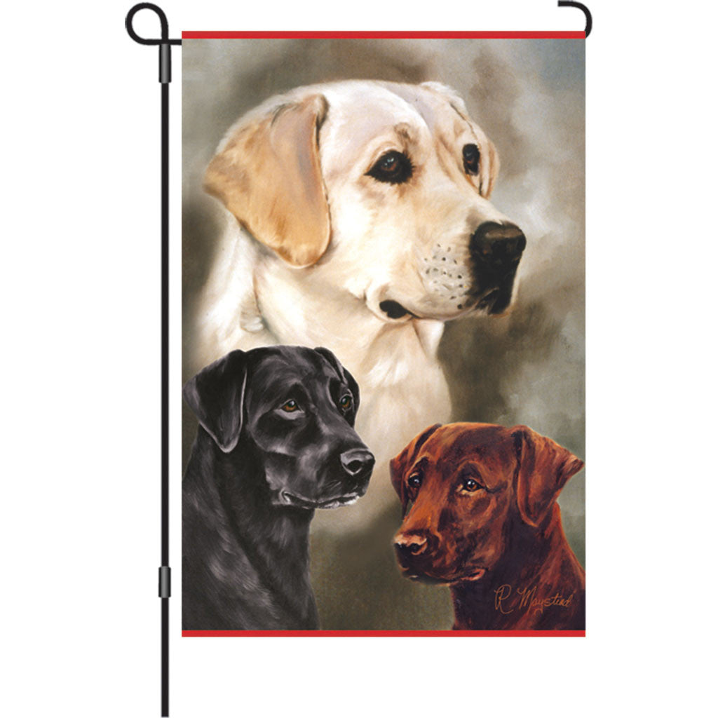 12 in. Dog Garden Flag - Labradors