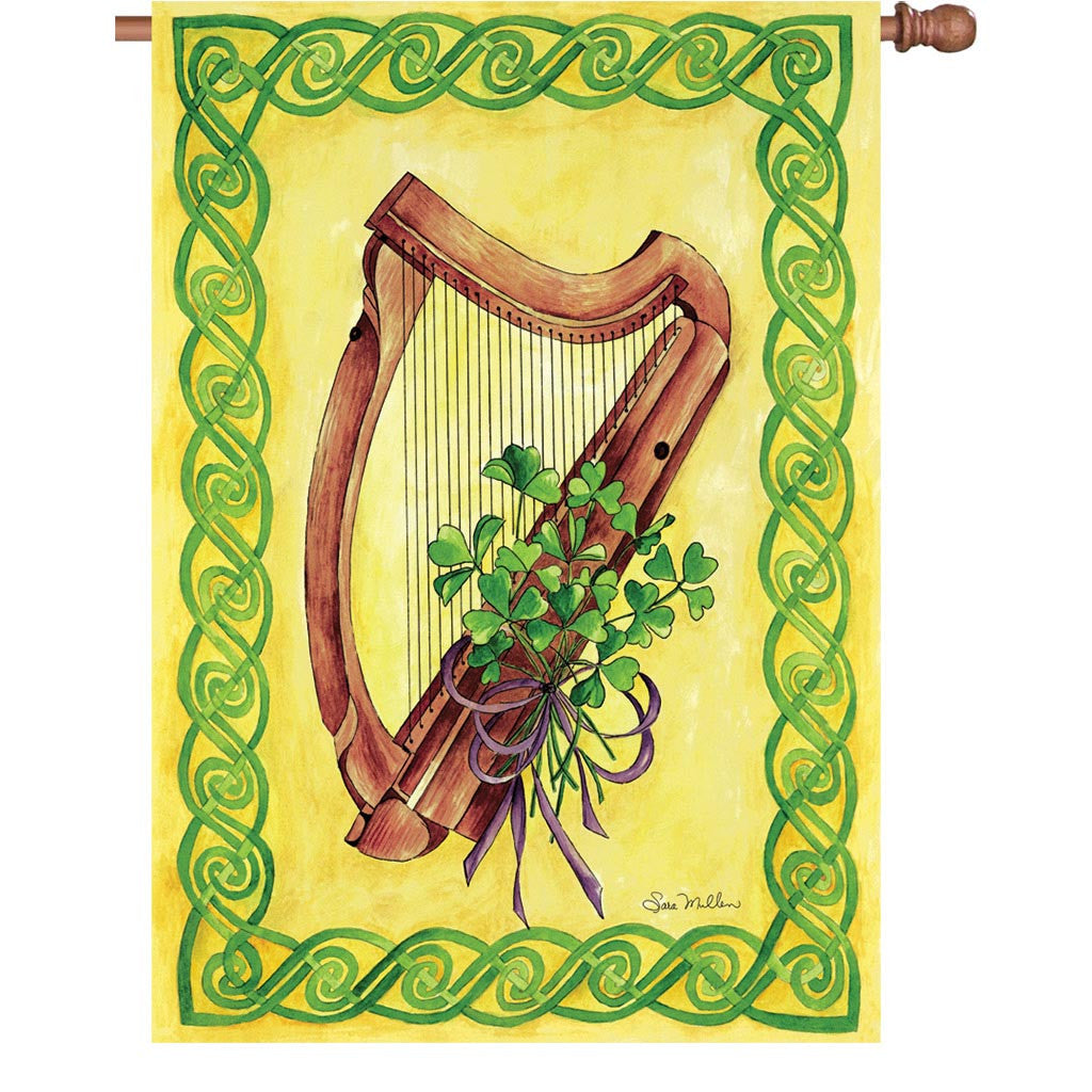 28 in. St. Patrick's Day House Flag -  Celtic Harmony