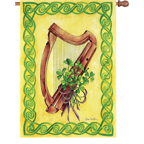 28 in. St. Patrick's Day House Flag -  Celtic Harmony