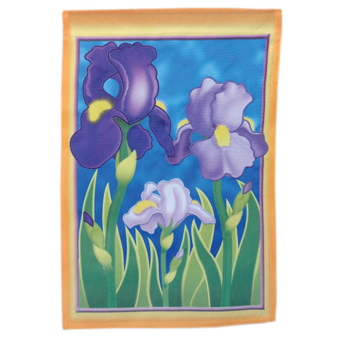 12 in. Flower Garden Flag - Enchanting Irises