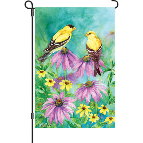 12 in. Bird Garden Flag - Summer Goldfinches