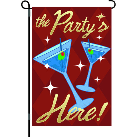 12 in. Celebration Garden Flag - The Party's Here