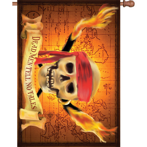 28 in. Pirate House Flag - Dead Men Tell No Tales