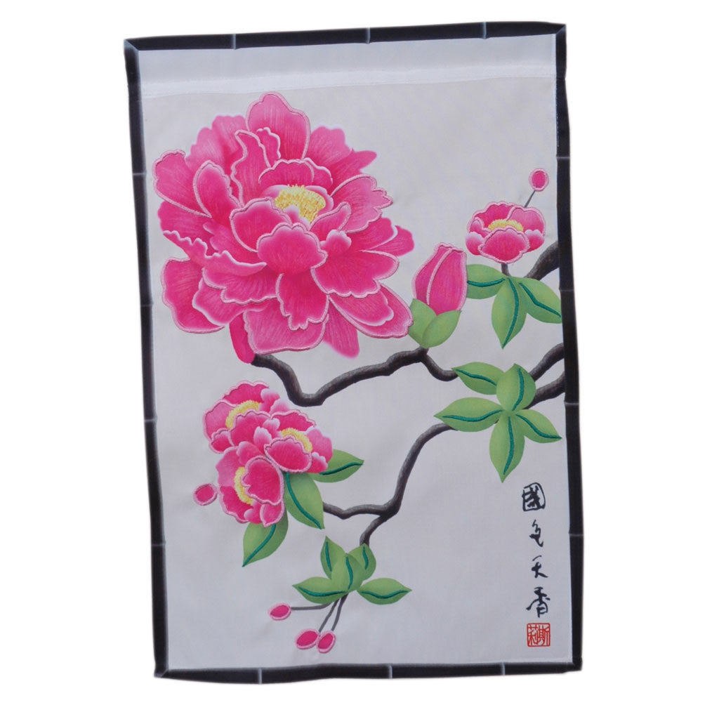 12 in. Asian Garden Flag - Imperial Peony