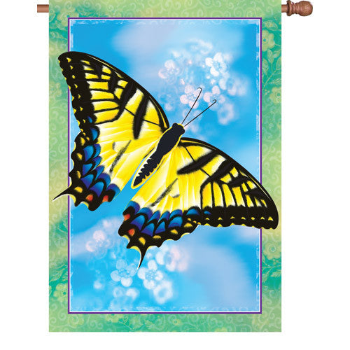 28 in. Butterfly House Flag - Swallowtail