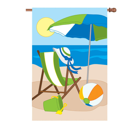 36 in. Beach Applique Flag - Leisure Moments