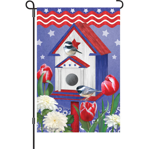 12 in. Memorial Day Garden Flag - Patriotic Birdhouses