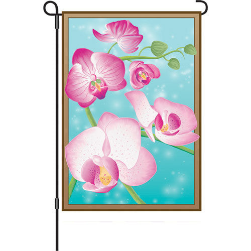 12 in. Orchid Flowers Garden Flag - Butterfly Orchids
