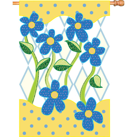 28 in. Floral House Flag - Country Flowers
