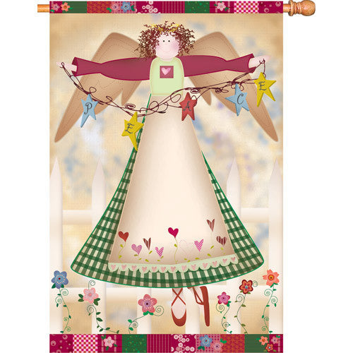 28 in. Christmas House Flag - Angelic Grace