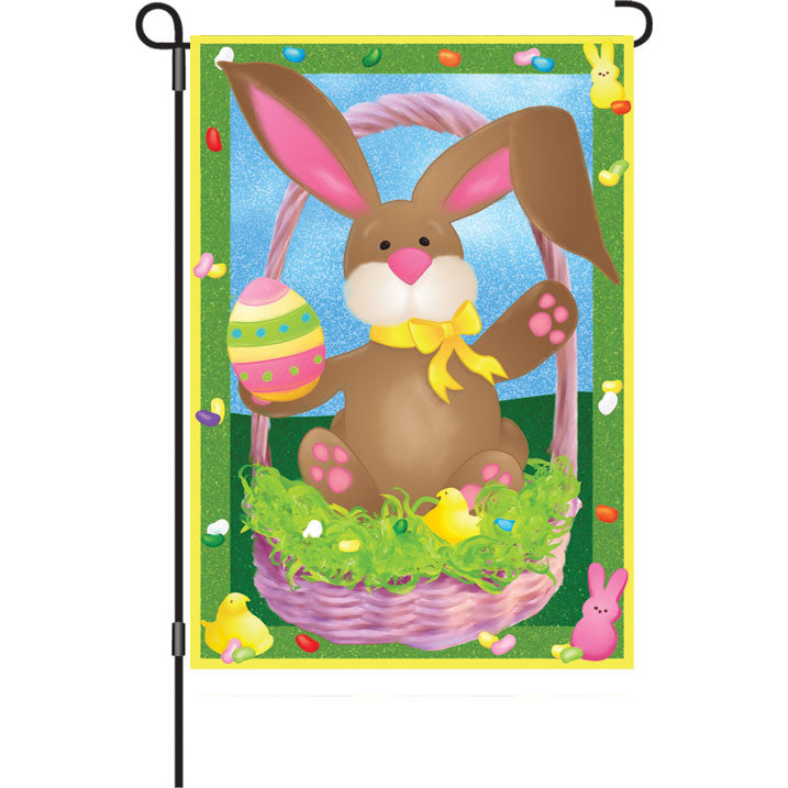 12 in. Easter Garden Flag - Bunny's Basket