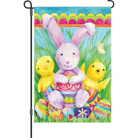 12 in. Easter Garden Flag - Bunny and Friends