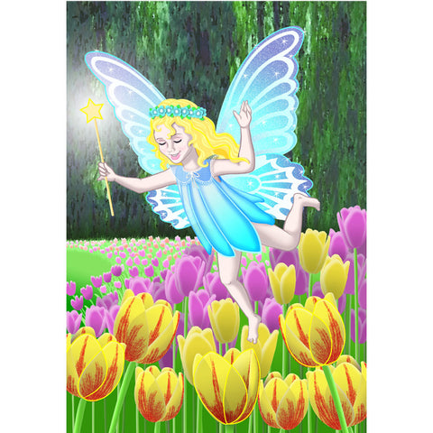 28 in. Fairy House Flag - Minuet in the Spring