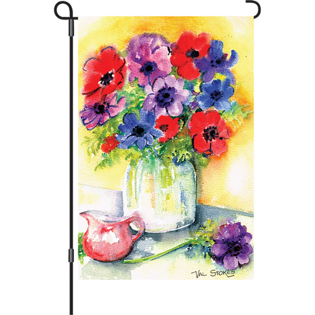 12 in. Springtime Floral Garden Flag - Fond Remembrance