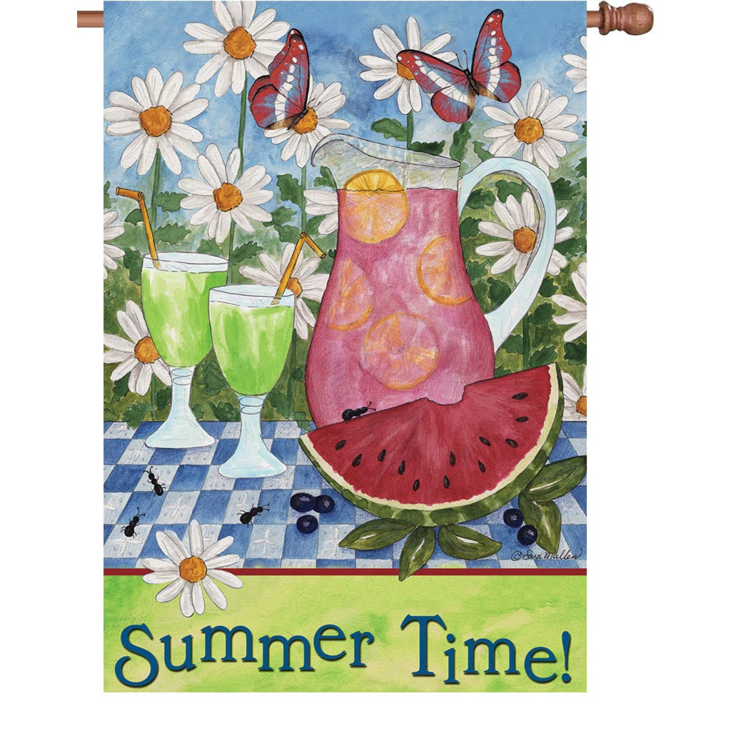 28 in. Summer Picnic House Flag - Summer Cool