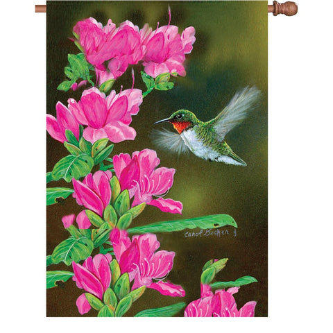 28 in. Springtime Bird House Flag - Opening Day