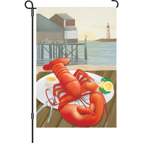 12 in. Restaurant Garden Flag - Lobster Catch