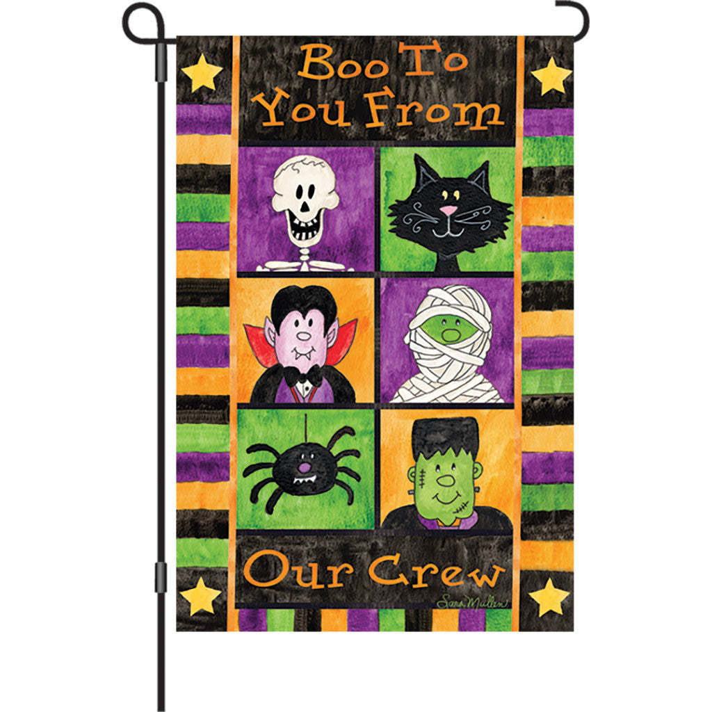 12 in. Halloween Garden Flag - Boo to You