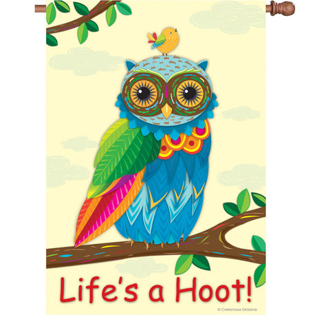 28 in. Owl House Flag - Life's a Hoot