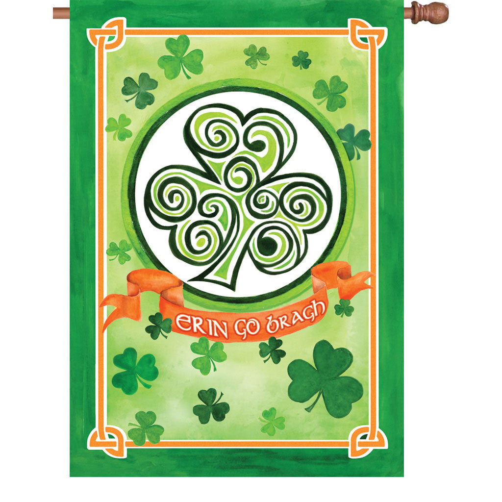 28 in. St. Patty's Day House Flag - Ireland Forever